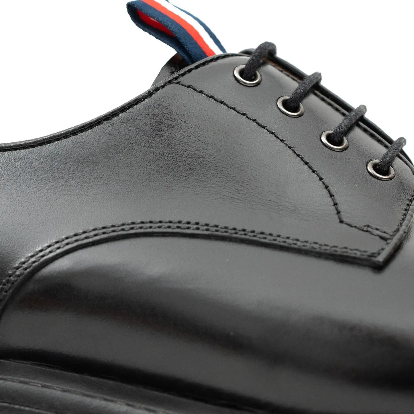 Big Cap Toe Derby shoes Black
