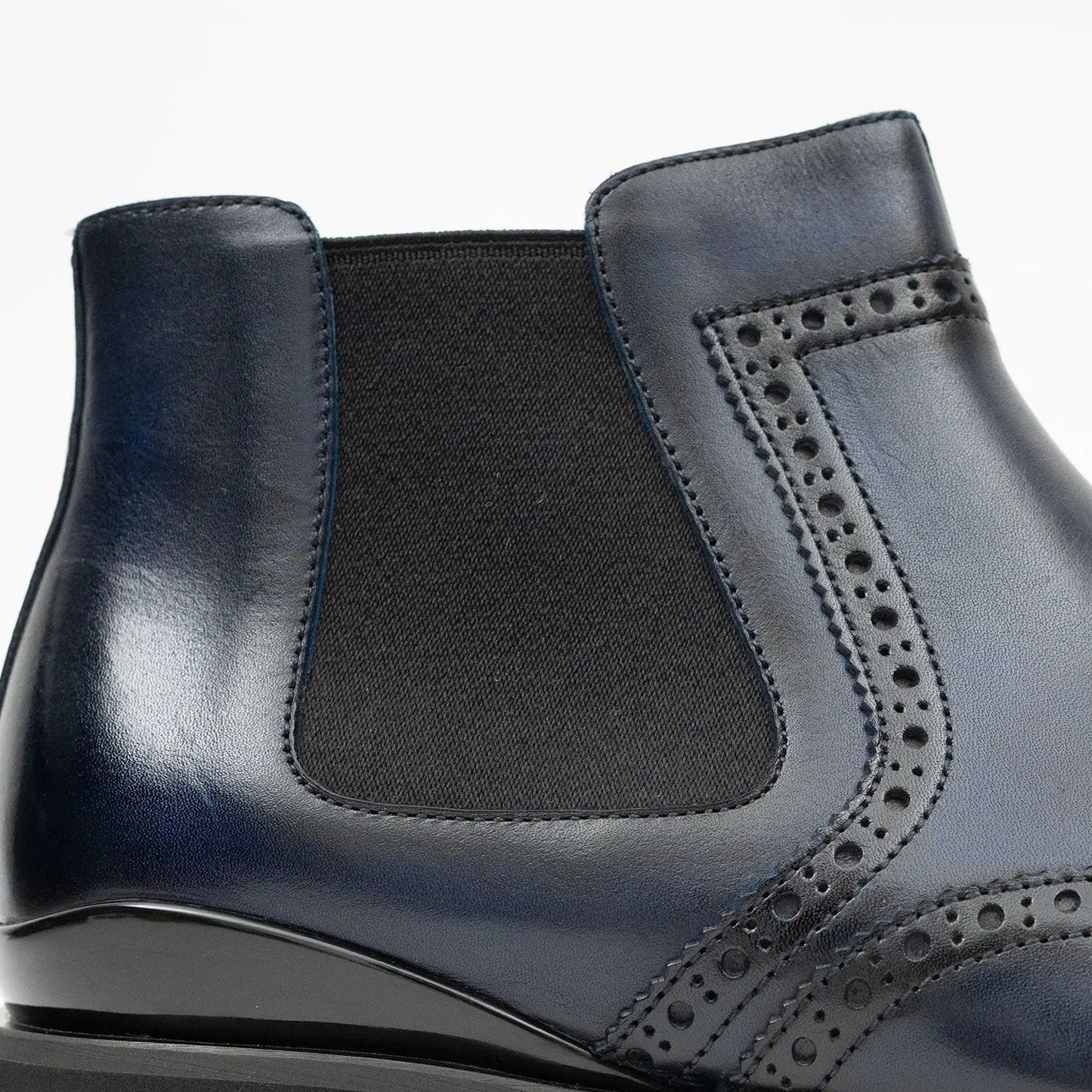 Brogue Thick-Soled Chelsea Boot 2891 Blue
