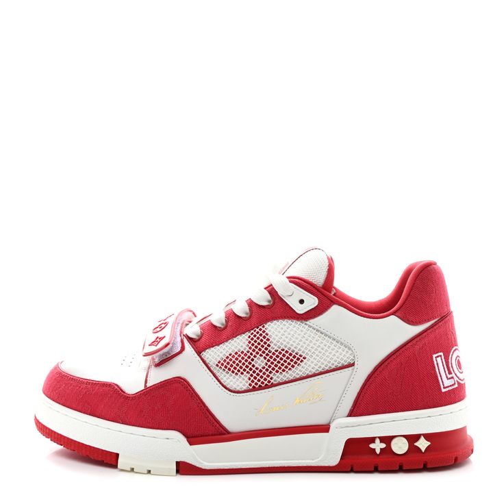 Louis Vuitton Trainer Red Monogram Denim