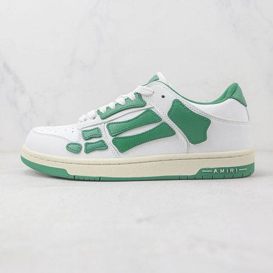 Amiri Skel Low-Top Sneakers in White and Green