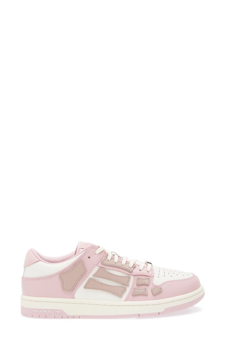 Amiri Skeleton Low-Top Sneakers in Pink