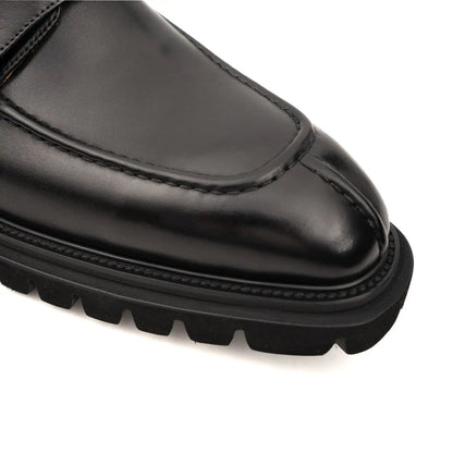 Black Double Monk Lug Boot