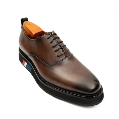 Brown Calfskin Oxford Shoes