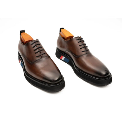 Brown Calfskin Oxford Shoes
