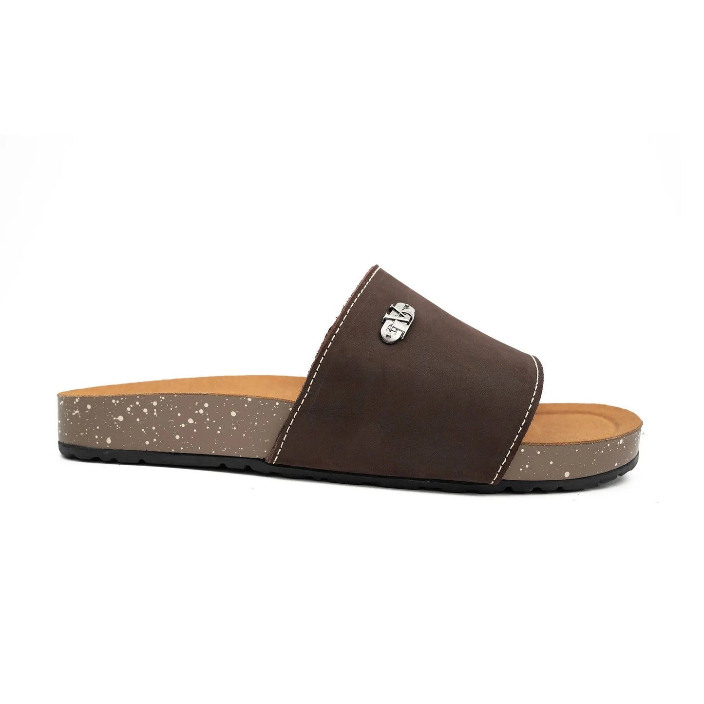 Brown Single - Strap Slide Sandals