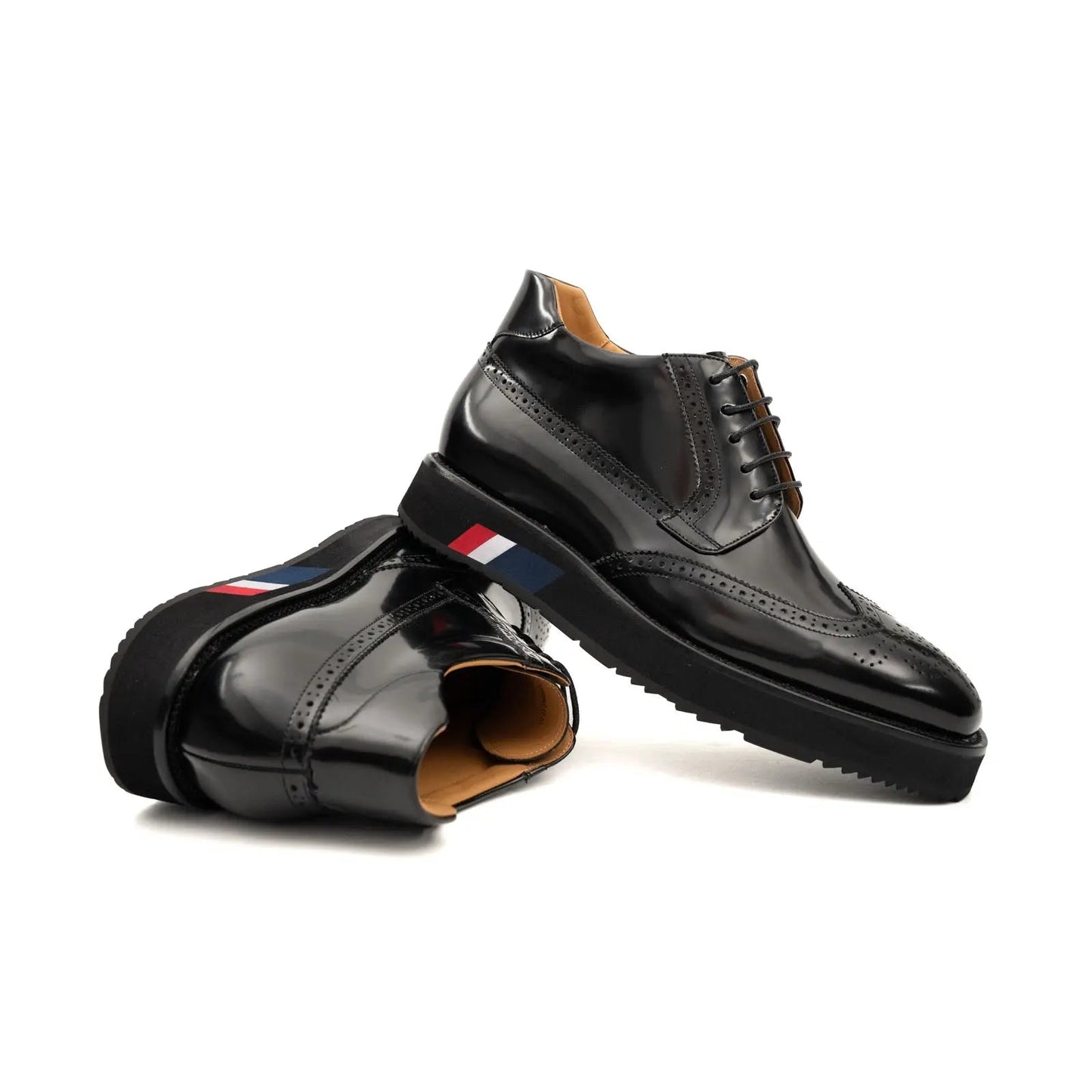 DIVINCH Black Patent Brogue Bootie