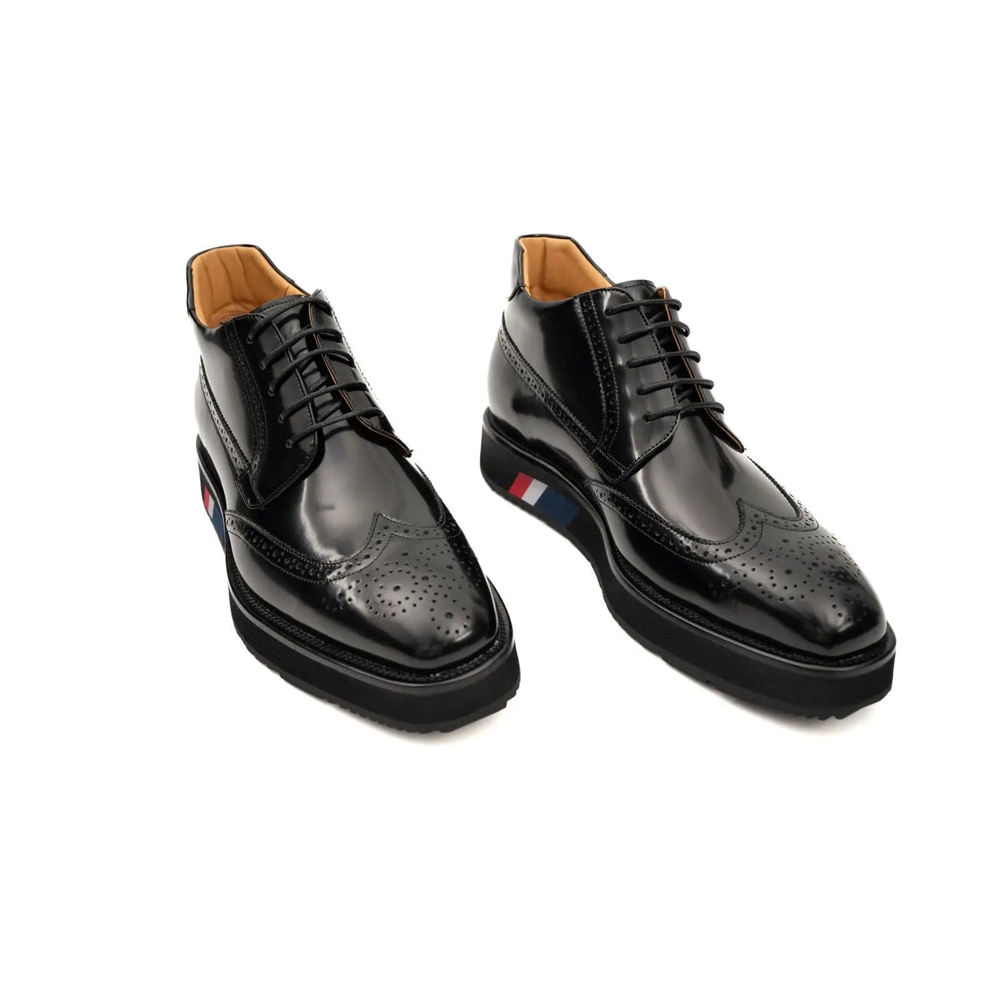 DIVINCH Black Patent Brogue Bootie