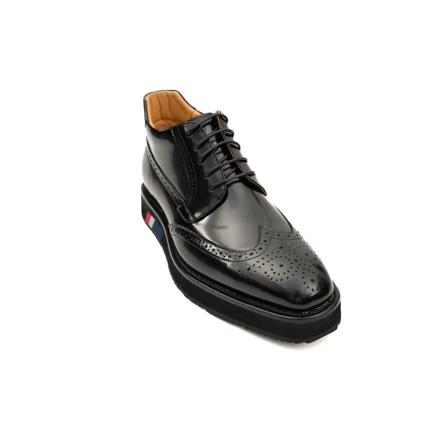 DIVINCH Black Patent Brogue Bootie