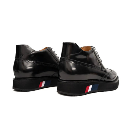 DIVINCH Black Patent Brogue Bootie