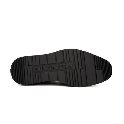 DIVINCH Black Patent Brogue Bootie