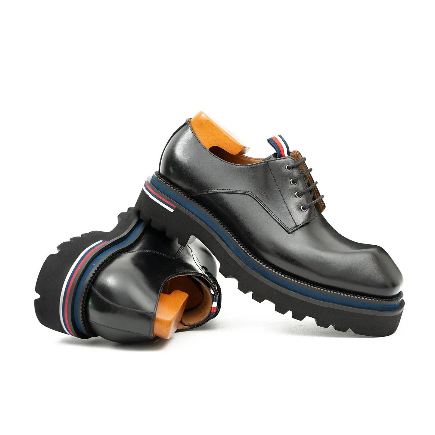 Derby Shoes Chunky 6cm heel boost Black