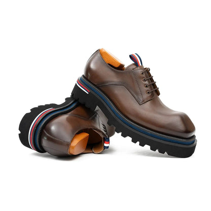 Derby Shoes Chunky 6cm heel boost Coffee