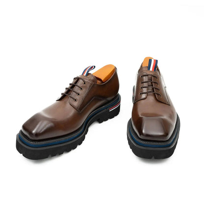 Derby Shoes Chunky 6cm heel boost Coffee