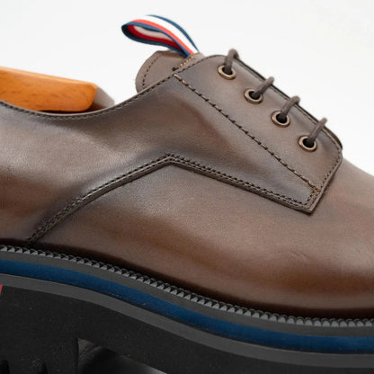 Derby Shoes Chunky 6cm heel boost Coffee