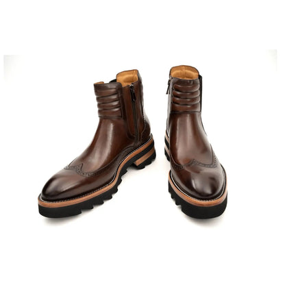 Espresso Brogue Lug Sole Chelsea