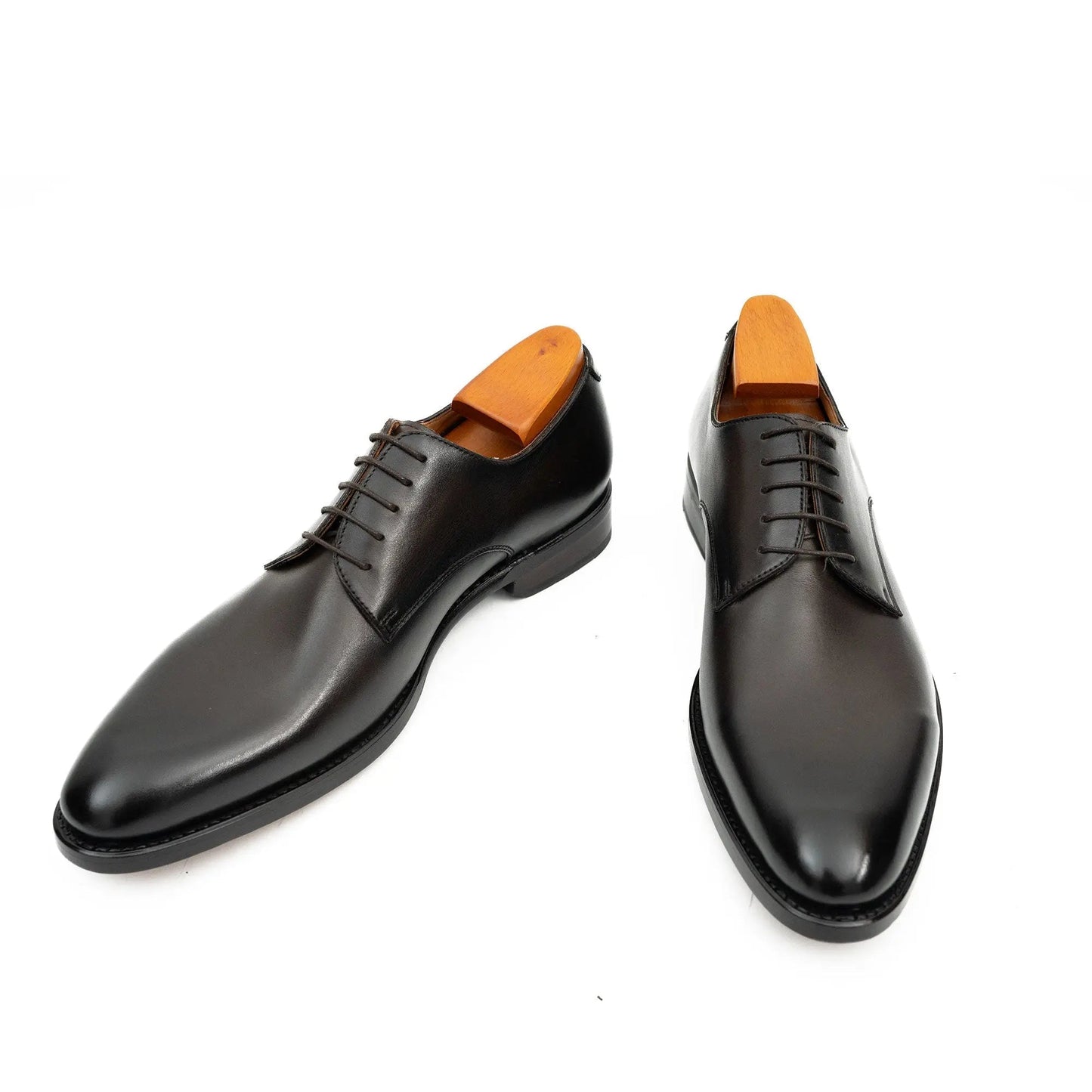 Goodyear Handmade Leather Derby Shoes coffee