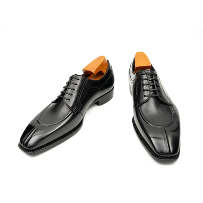 Men's Goodyear Welted Italian Calfskin Dress Shoes Black