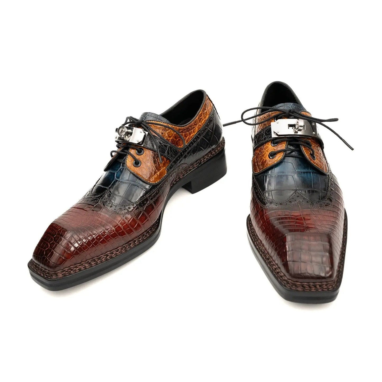 Nile Croc Buckle Wingtip Derby