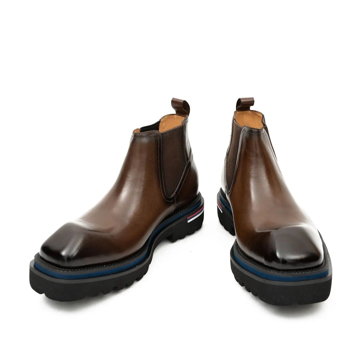 Premium Handcrafted Calfskin Chelsea Boots Brown